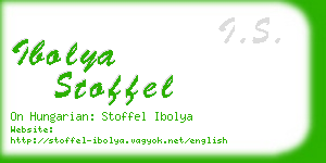 ibolya stoffel business card